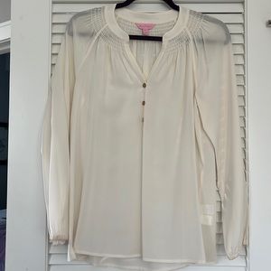 Lilly Pulitzer Ivory Elsa top - size S (NWOT)